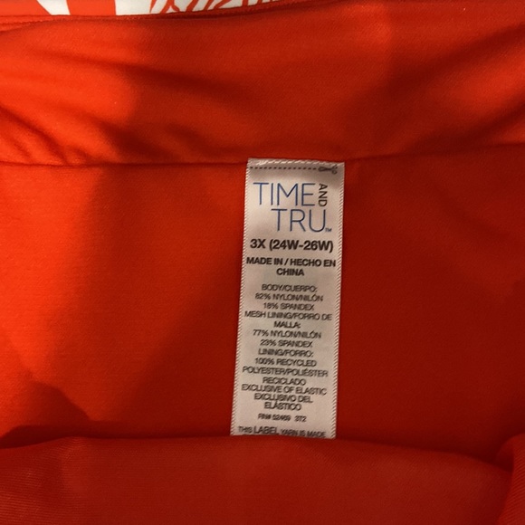 3x 24w-26w orange and white floral bikini ❤️🔥 NWT time and tru - Picture 5 of 16